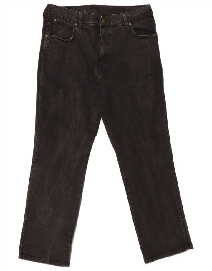 Wrangler Herren-Jeans mit normaler Passform, gerade Passform, W36, L30, schwarze Baumwolle