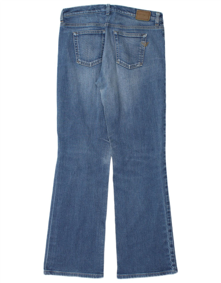Armani Damen Bootcut Jeans W31 L30 Blaue Baumwolle