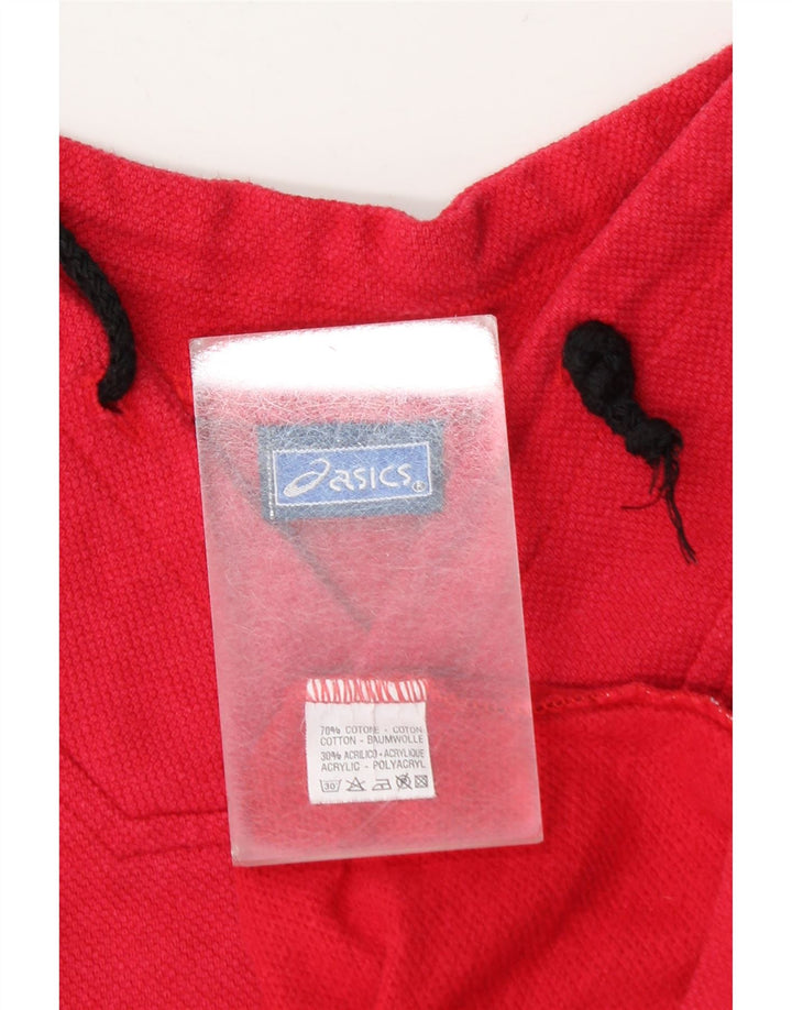 Asics Herren-Oversize-Grafik-Oberteil, langärmelig, 2XL, rosa, Colourblock-Baumwolle