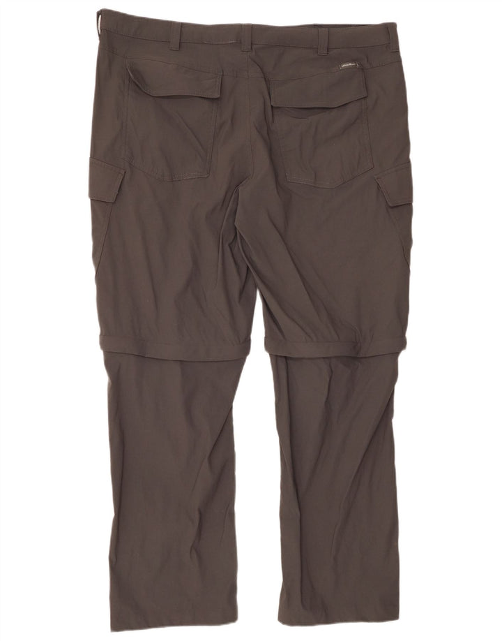 EDDIE BAUER Gerade Cargohose für Herren, W40, L30, graues Nylon