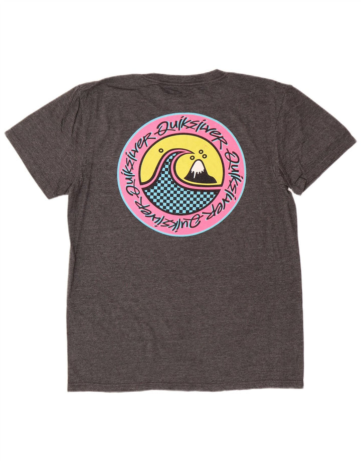 Quiksilver Herren-T-Shirt mit normaler Passform, mittelgrauer Baumwolle