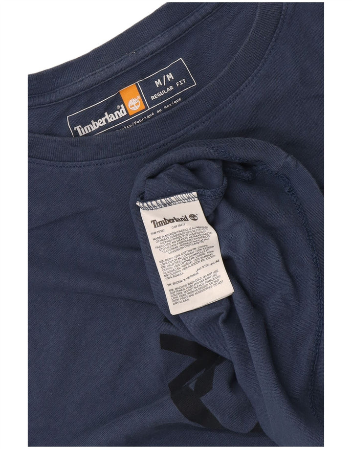 Timberland Herren-T-Shirt mit normaler Passform, mittelblaue Baumwolle, mittelblau