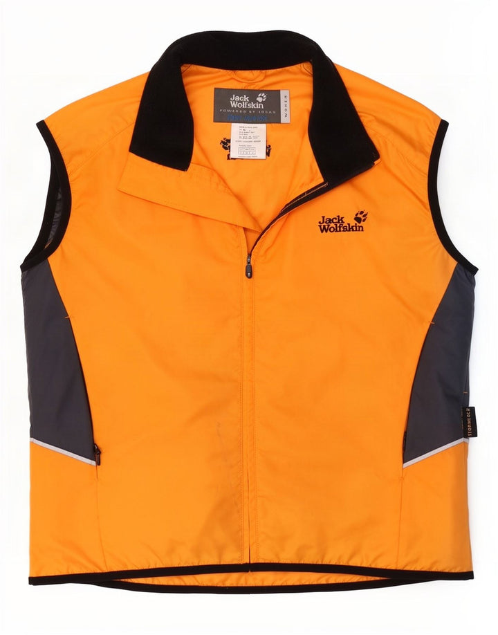 Jack Wolfskin Herren Weste UK 40 Large Orange Colourblock Polyester