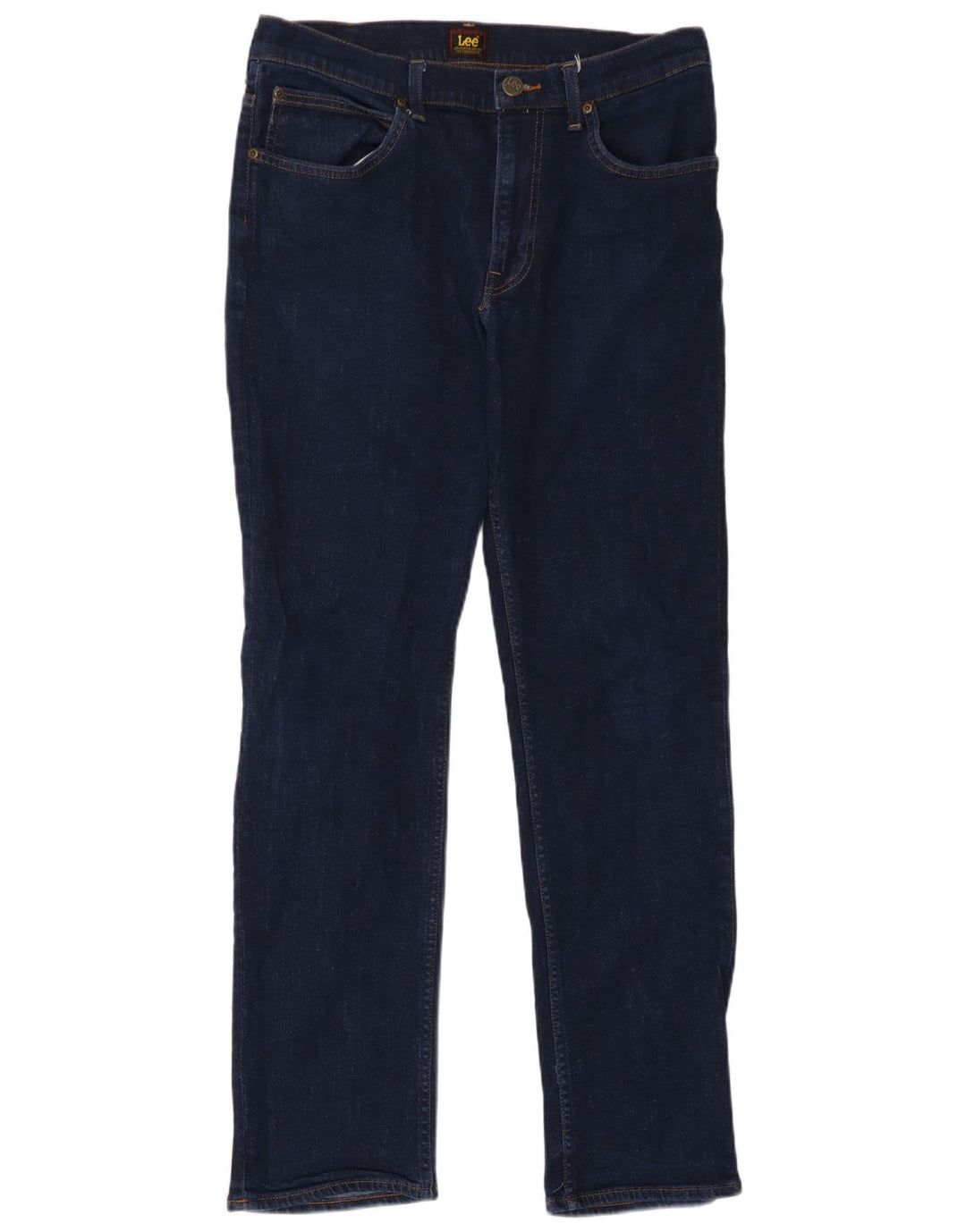 Lee Damen Brooklyn Straight Jeans W33 L29 Marineblau Baumwolle