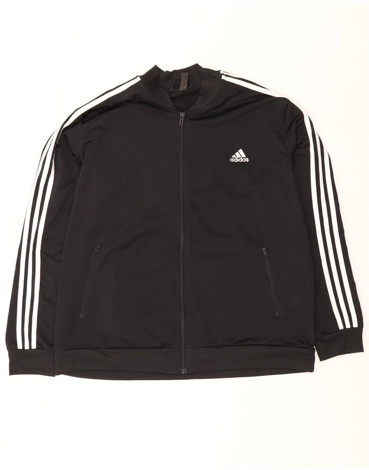 Adidas Damen Trainingsanzug Top Jacke UK 24/26 2XL Schwarz Polyester