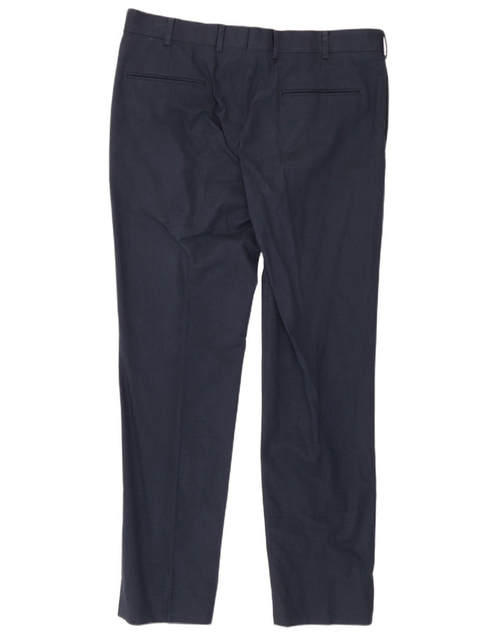 Marks & Spencer Slim-Anzughose für Herren, W36, L31, Marineblau, Baumwolle