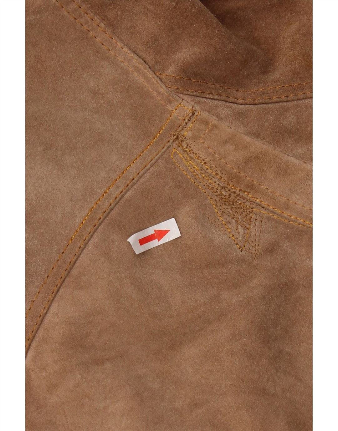 Vintage Damen 3-Knopf-Wildleder-Blazerjacke UK 12 Mittelbraun