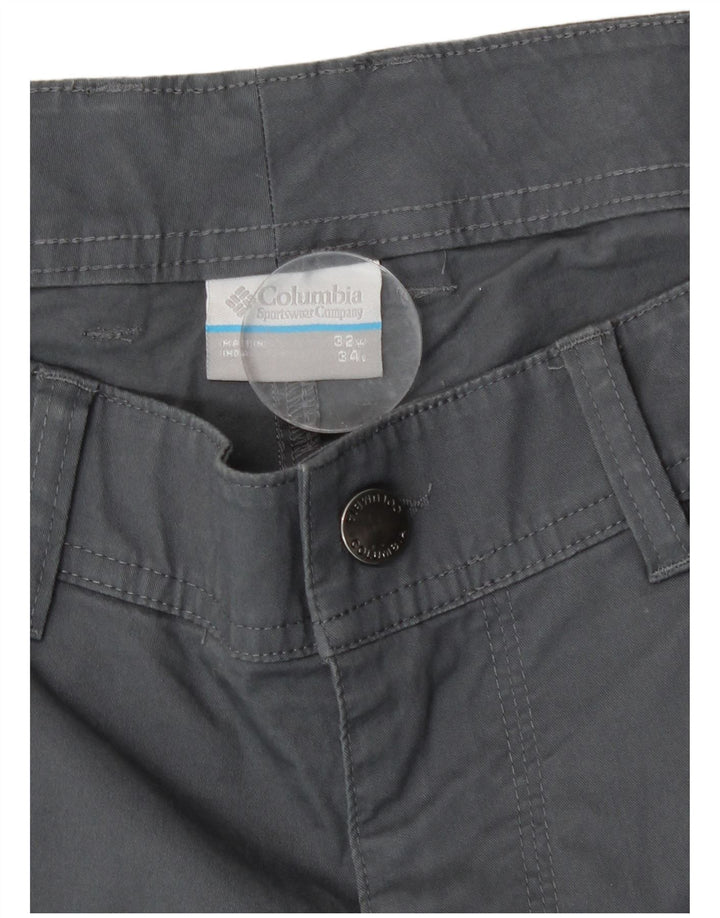 Columbia Gerade Freizeithose für Herren, W32, L34, graue Baumwolle