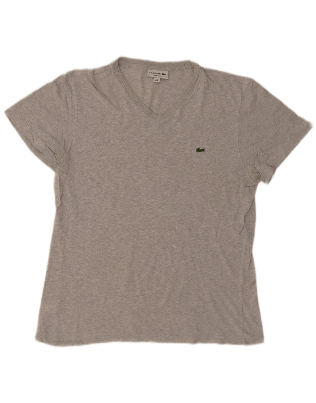 Lacoste Herren-T-Shirt mit normaler Passform, Größe 4, mittelgraue Baumwolle