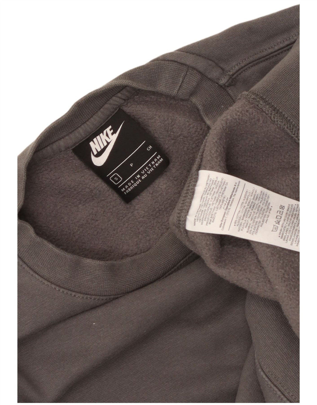 Nike Herren Sweatshirt Pullover Small Grau Baumwolle