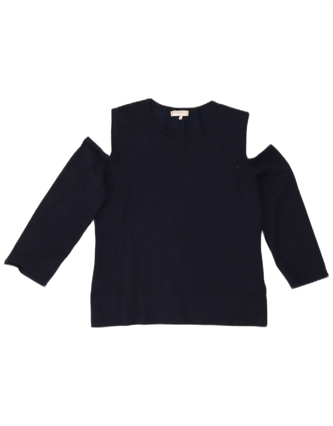 Schulterfreies Damenoberteil von Hobbs, 3/4-Ärmel, UK-Größe 12, mittlere Marineblau-Viskose