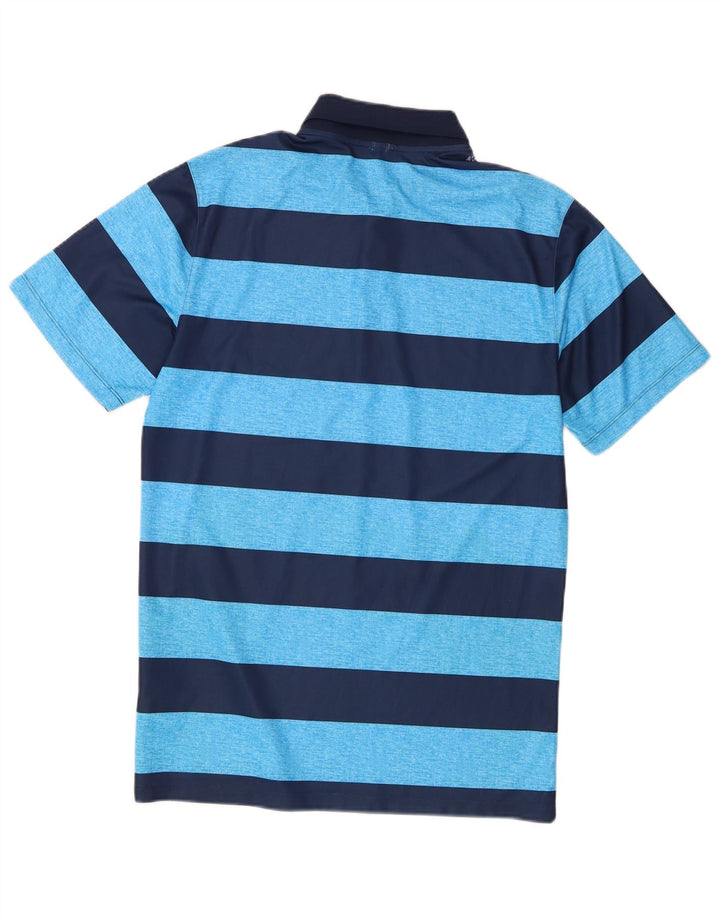 Nike Herren Dri Fit Standard Poloshirt, klein, blau gestreift, Polyester