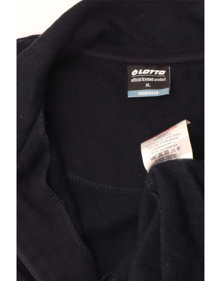 Lotto Herren-Trainingsanzug-Oberteil, Jacke, XL, Marineblau, Baumwolle