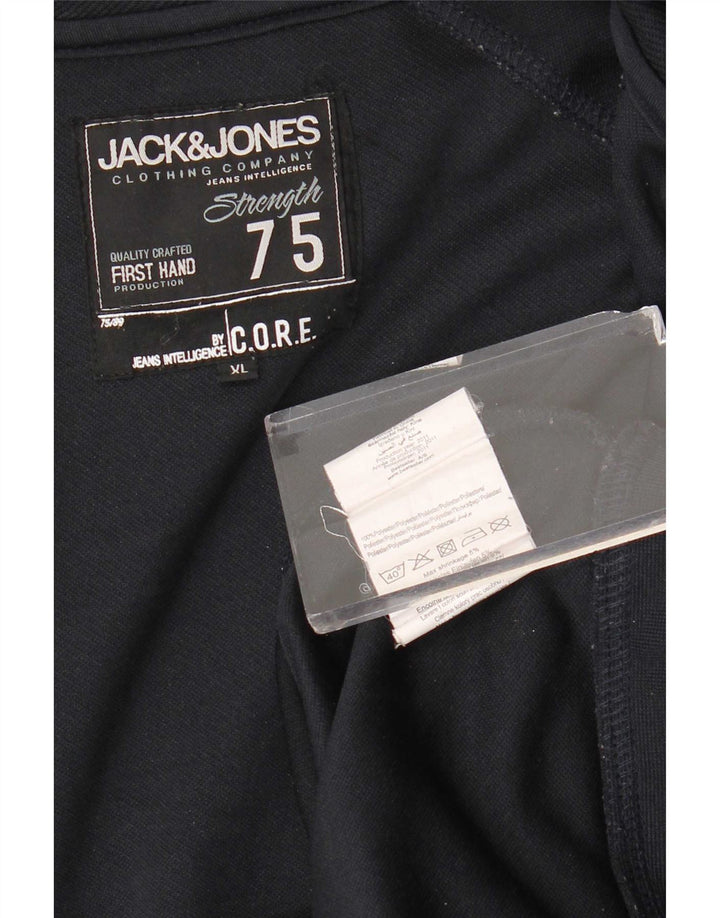 Jack & Jones Herren-Trainingsanzug-Oberteil, Jacke, XL, Marineblau, Polyester