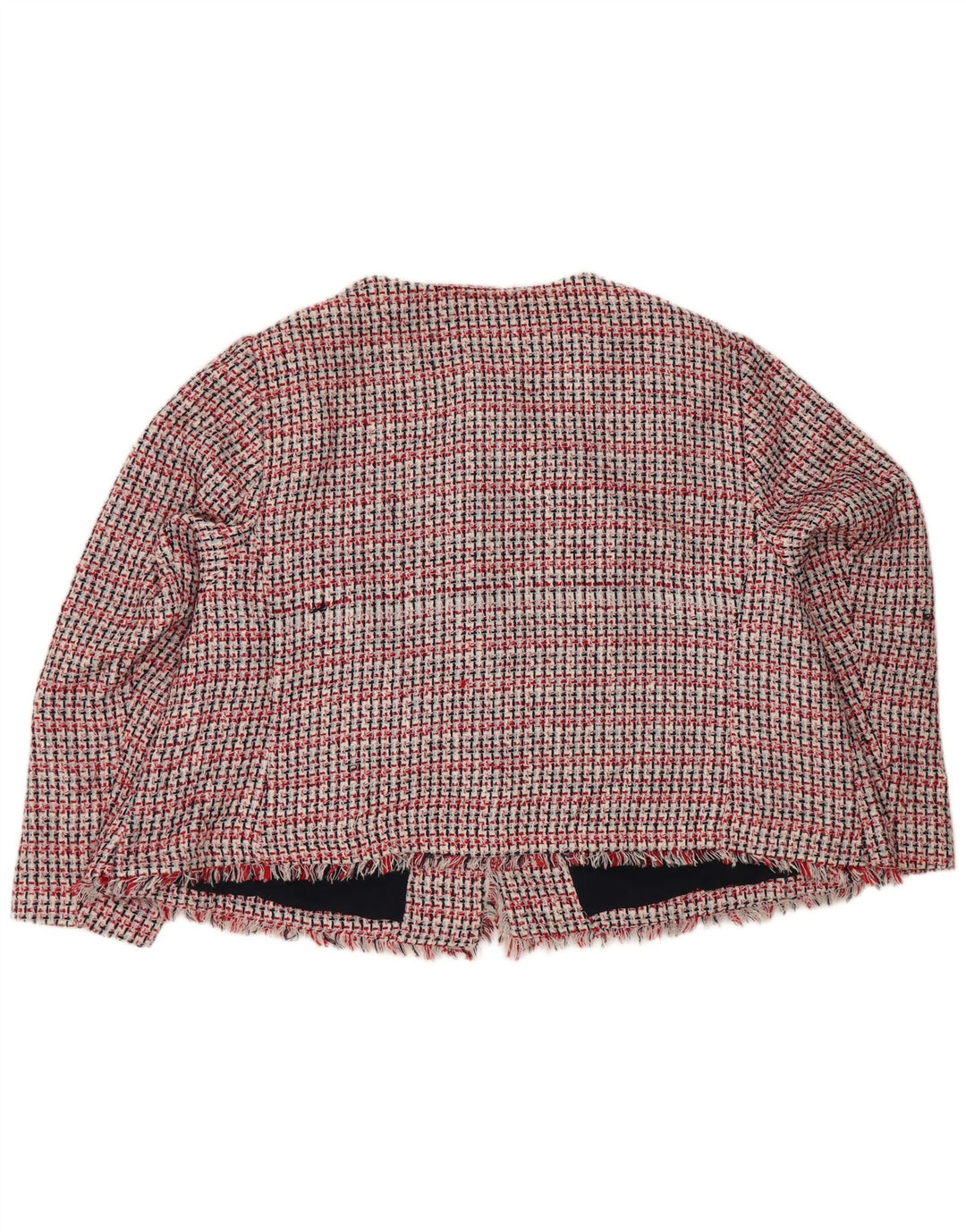 Marks & Spencer Damen-Blazerjacke mit 3 Knöpfen, UK 30 6XL, rot kariert, Polyester