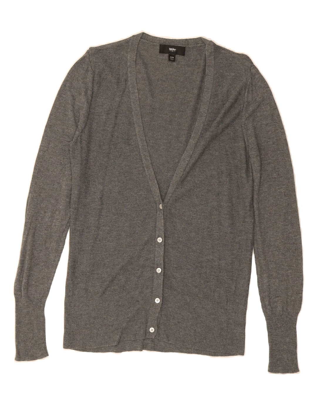 MOSSIMO Womens Cardigan Sweater UK 12 Medium Grey Nylon Vintage Mossimo and Second-Hand Mossimo from Messina Hembry 