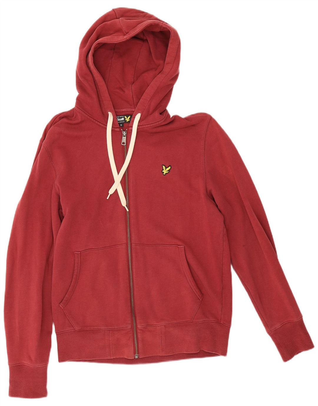 Lyle & Scott Herren-Kapuzenpullover mit Reißverschluss, mittelrote Baumwolle