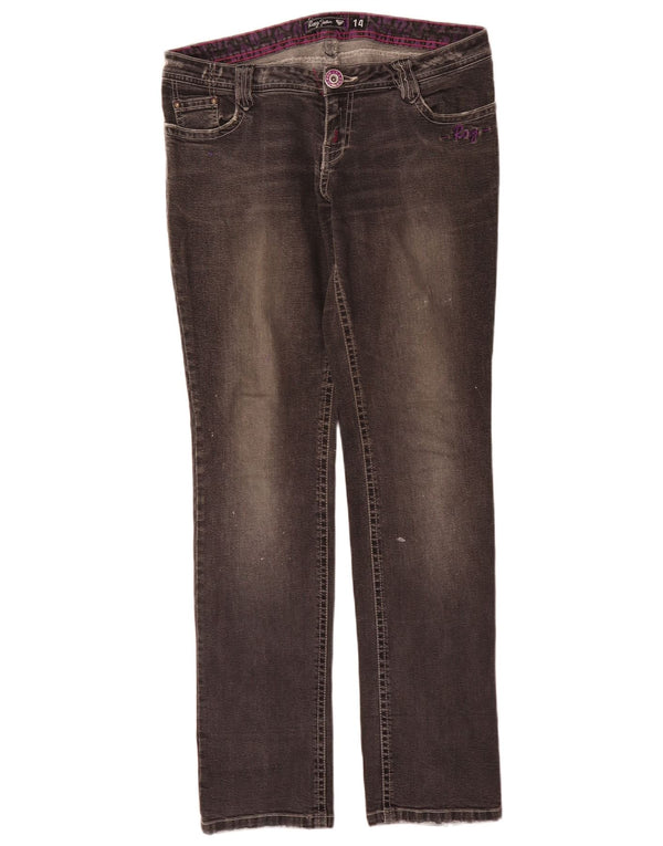 Roxy Damen Graphic Slim Jeans W32 L32 Graue Baumwolle