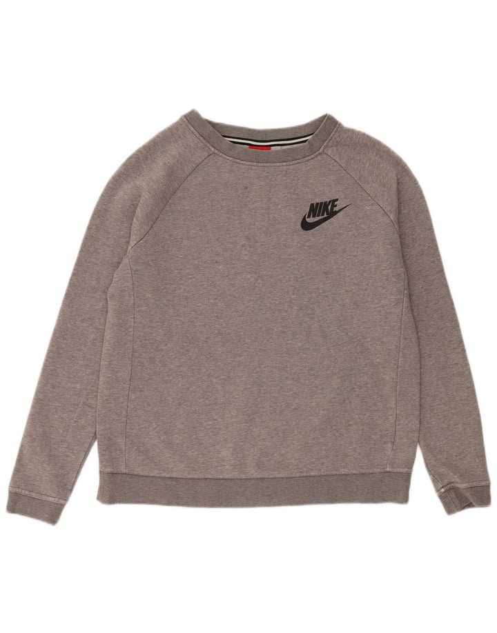 Nike Damen-Sweatshirt in Übergröße, Gr. 10, Größe S, Grau, Baumwolle
