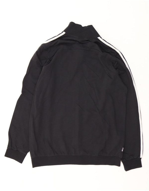 Adidas Mens Tracksuit Top Jacket Medium Black Cotton