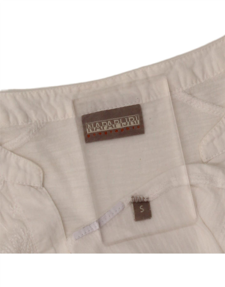 NAPAPIJRI Damen-Blusenoberteil mit 3/4-Ärmeln, Gr. 10, Größe S, weiß, geblümt