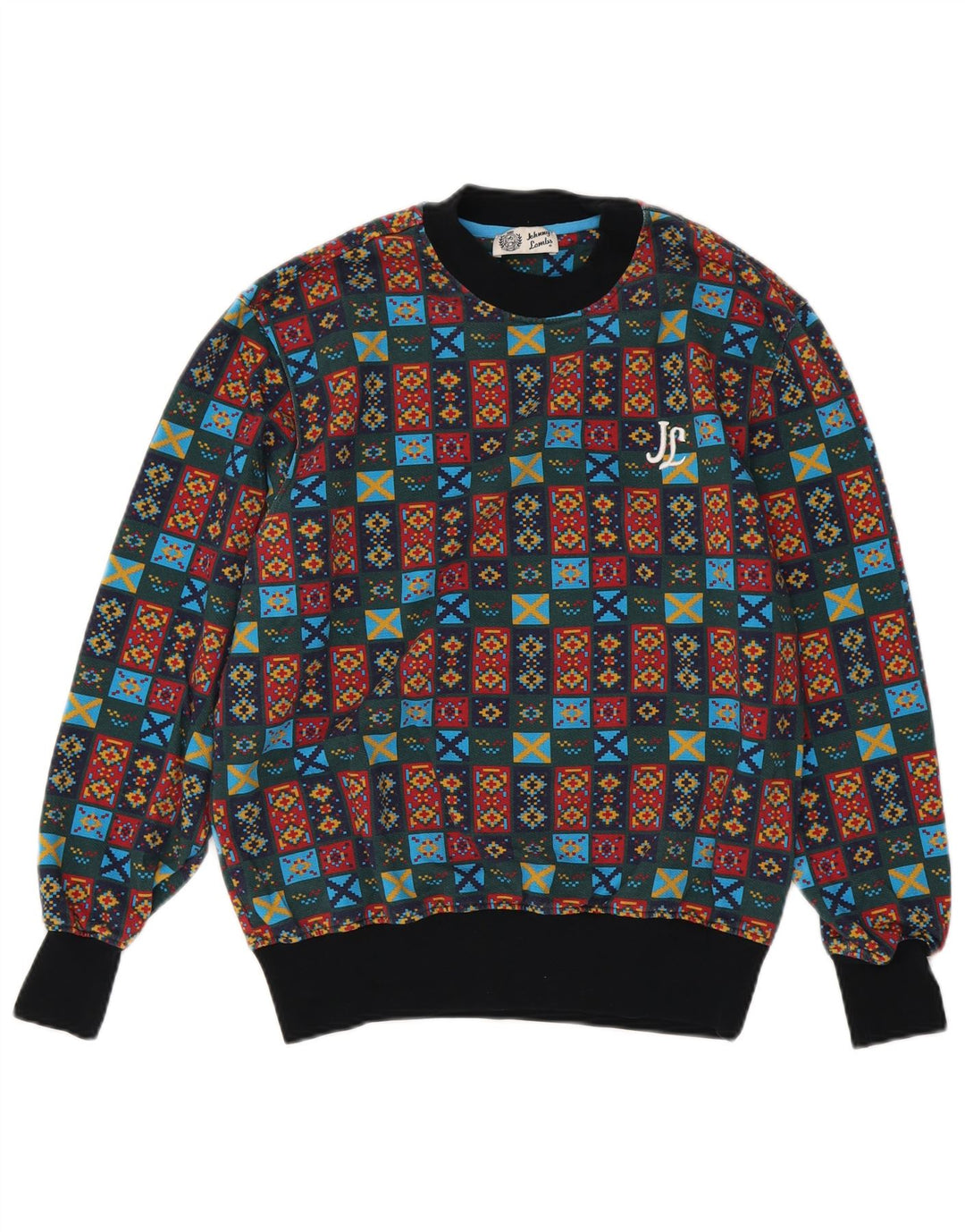 JOHNNY LAMBS Herren Sweatshirt Pullover Medium Mehrfarbig Geometrisch