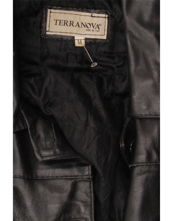 Terranova Damen Lederjacke UK 14 Medium Schwarz