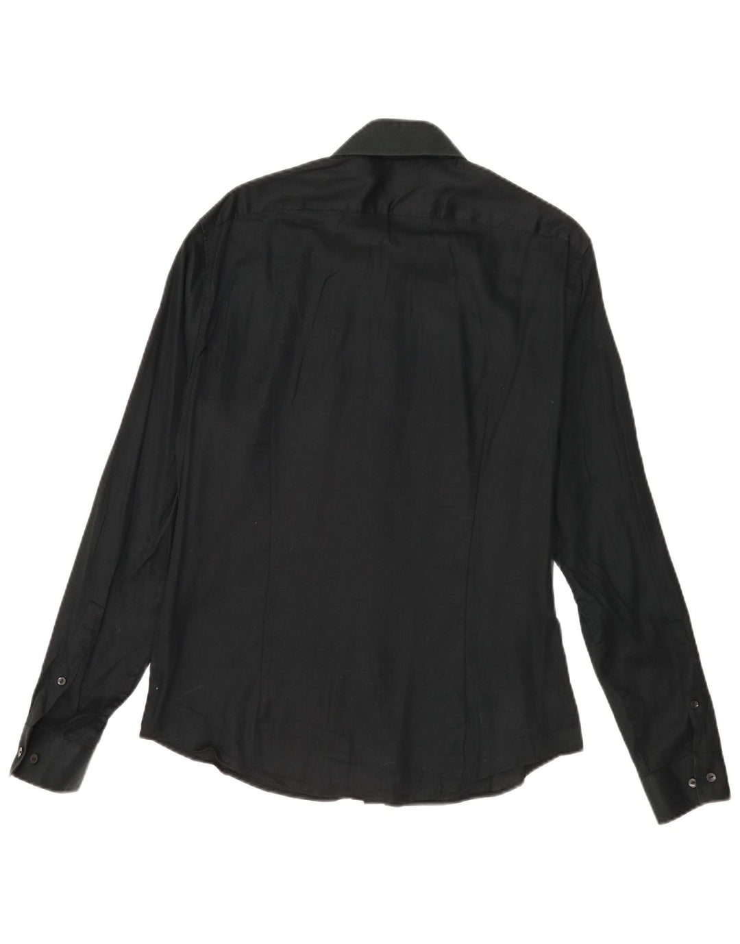 Calvin Klein Herren-Hemd mit extra schmaler Passform, Größe 15 1/2, mittelschwarze Baumwolle