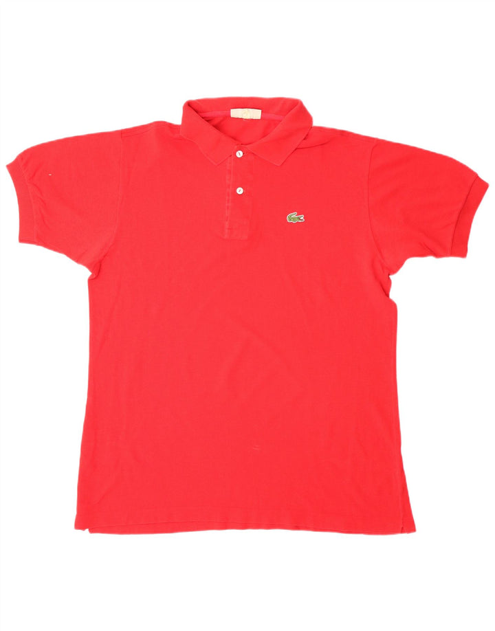 LACOSTE Herren Poloshirt Größe 6 XL Rote Baumwolle