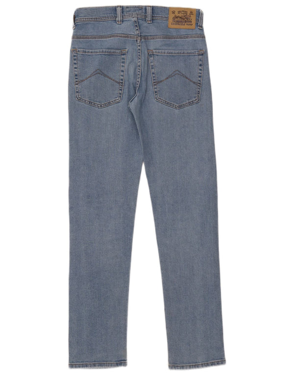 Carrera Damen 710 IT 44 Medium W29 L31 Blaue Colourblock-Baumwolle