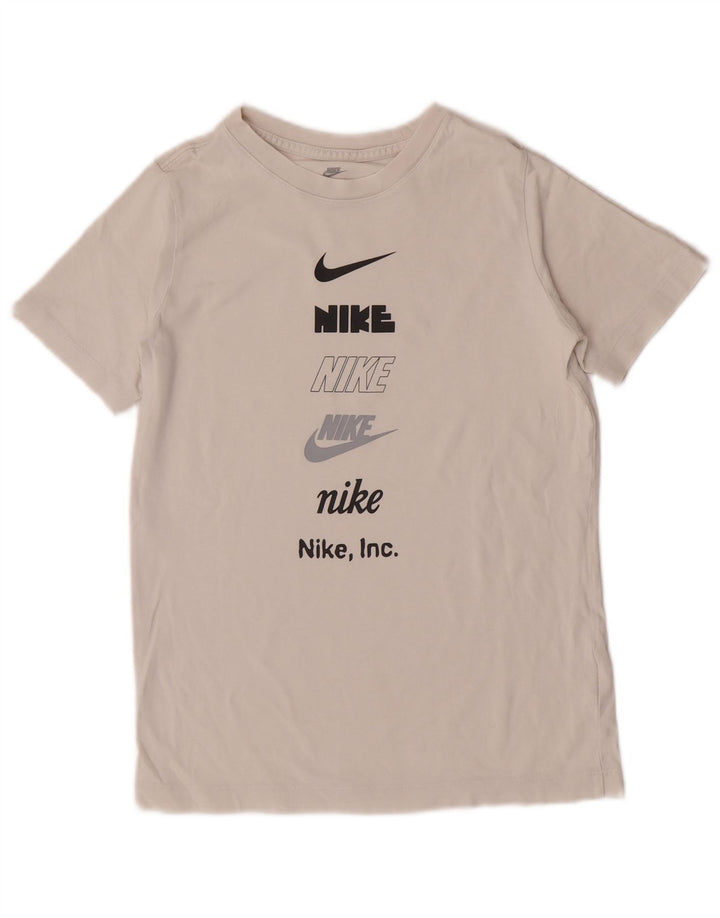 Nike Jungen T-Shirt mit Grafik, 12–13 Jahre, Größe L, Weiß