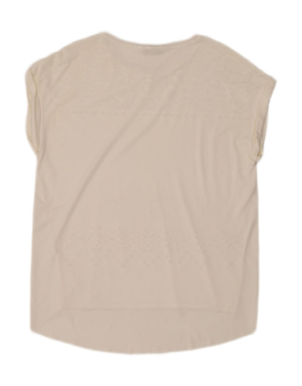 Zara Damen-Blusenoberteil, UK-Größe 44, mittelweiß, geblümt