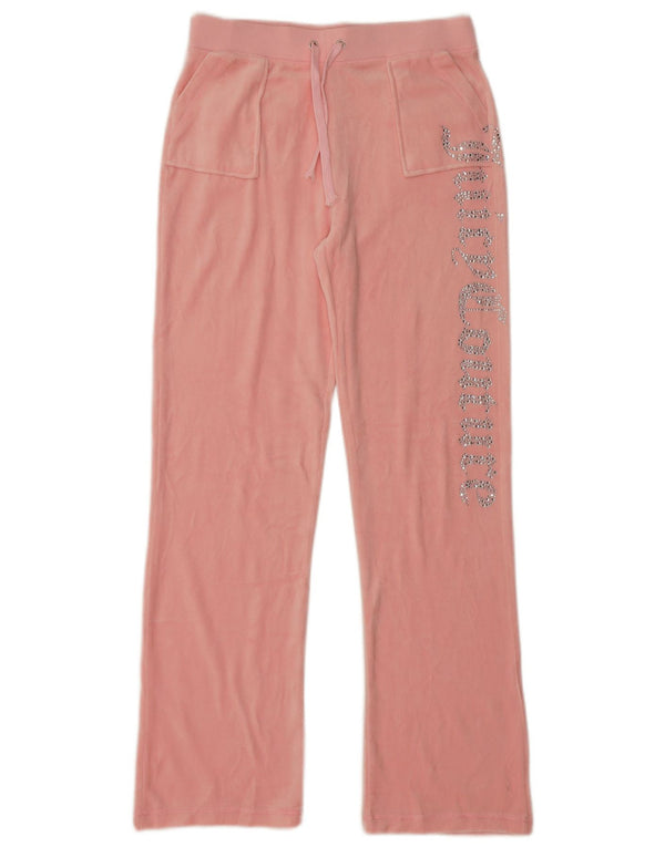 Juicy Couture Damen-Trainingshose aus grafischem Velours, Gr. 20, 2XL, Rosa