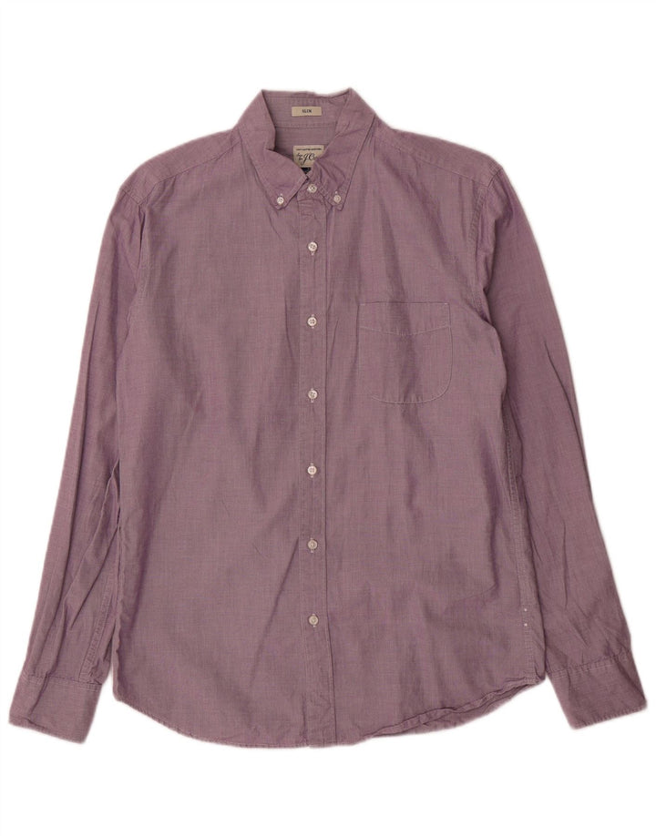 J. CREW Slim-Hemd für Herren aus mittelvioletter Baumwolle