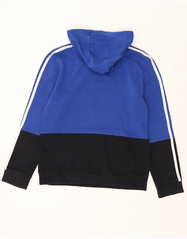 Adidas Kapuzenpullover mit Grafik für Jungen, 14–15 Jahre, groß, blau, Farbblock