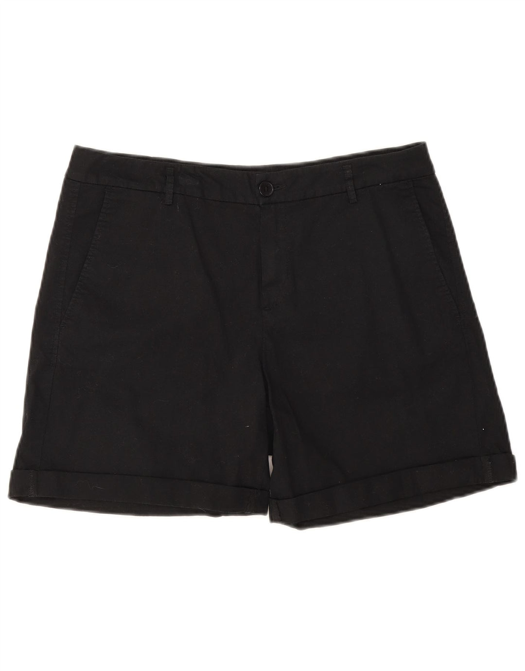 Benetton Damen Chinoshorts UK 12 Medium W32 Schwarz