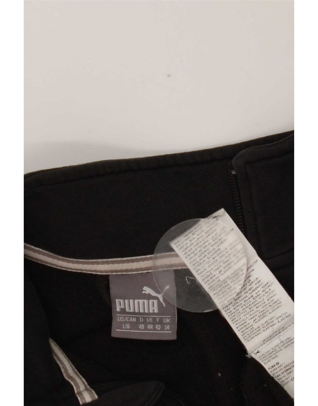Puma Damen-Trainingsanzug, Top-Jacke, UK 14, Größe L, Schwarz, Baumwolle