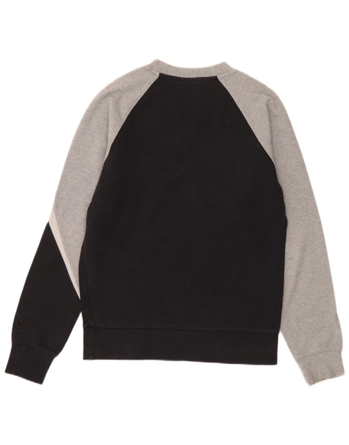 Nike Herren-Sweatshirt mit Grafik, Größe S, Schwarz, Colourblock-Baumwolle