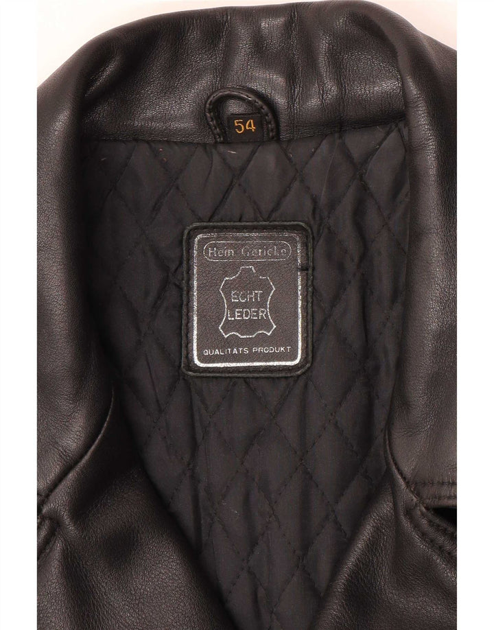 Hein Gericke Herren Leder Bikerjacke Größe 54 XL Schwarz