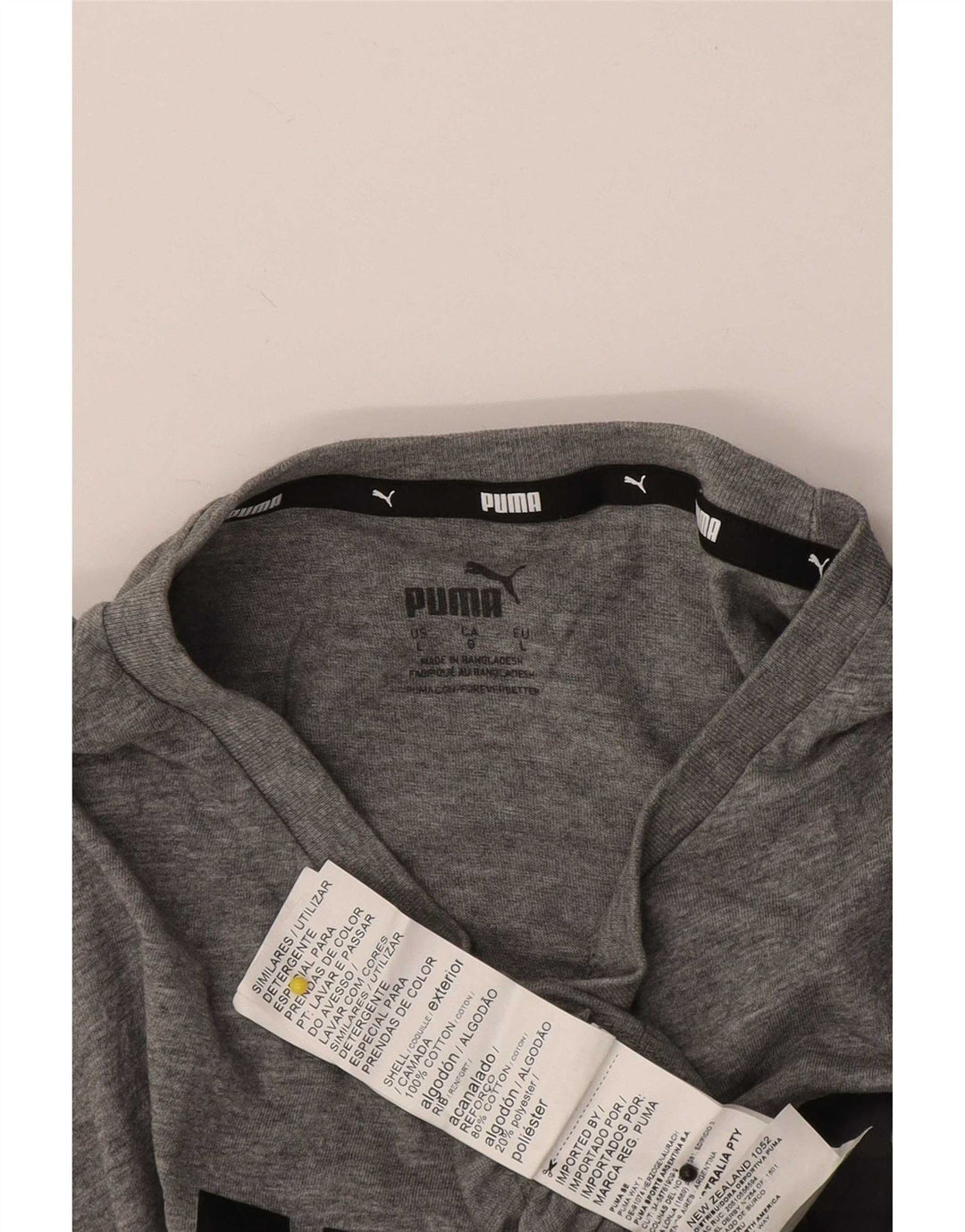 Puma Herren-T-Shirt mit Grafik, groß, aus grauer Baumwolle