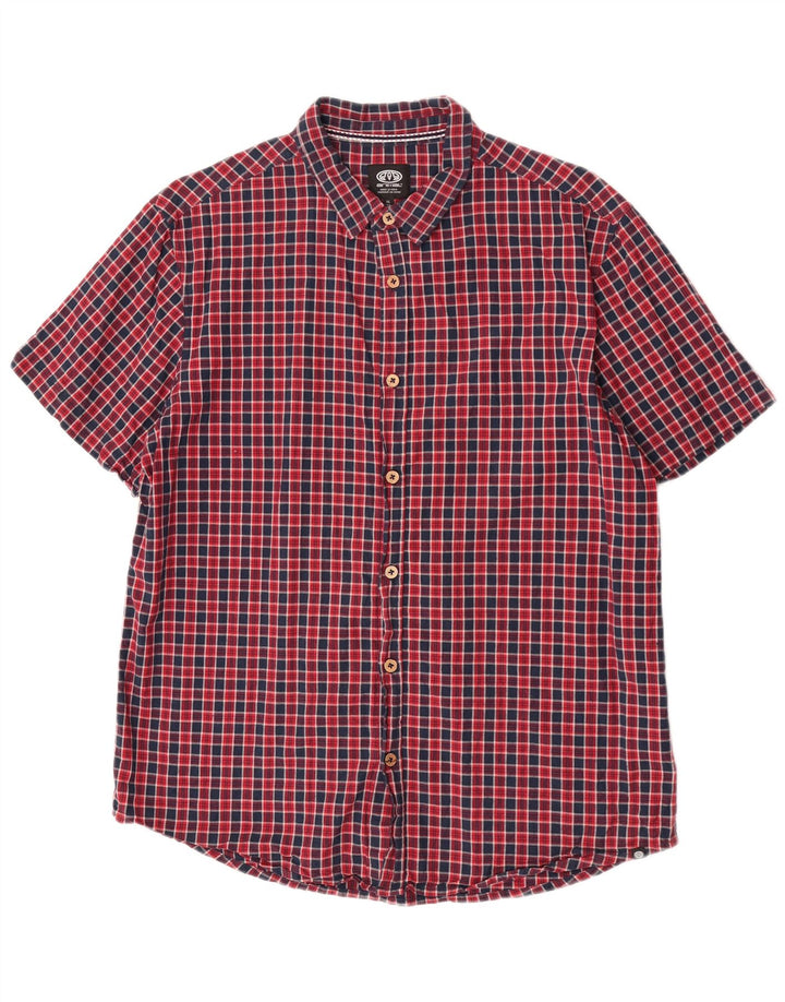 Animal Herren-Kurzarmhemd XL, rot kariert, Baumwolle