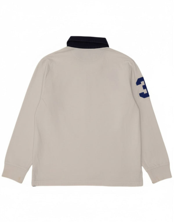 Polo Ralph Lauren Rugby-Poloshirt mit Grafik für Jungen, 10–11 Jahre, Mittelweiß