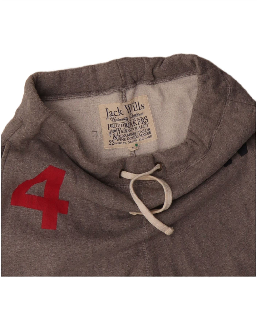 JACK WILLS Herren-Trainingsanzug mit Grafik, Jogginghose, Größe S, Grau, Baumwolle