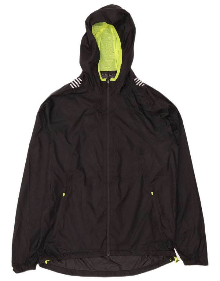Mountain Warehouse Herren-Regenjacke mit Kapuze, UK 38, Mittelschwarz, Polyester