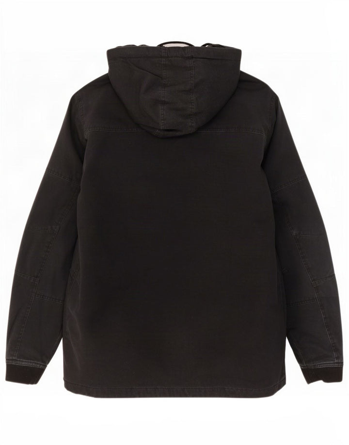 Hurley Herren-Parka mit Kapuze, UK 36, Größe S, schwarze Baumwolle