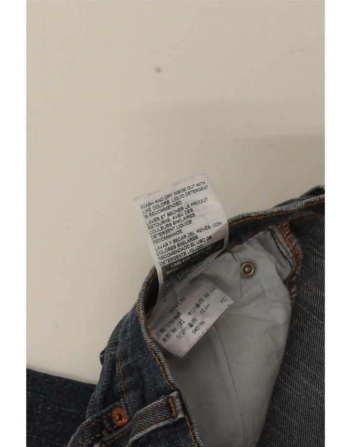 Levi's Herren Denizen Slim Straight Jeans W34 L30 Marineblaue Baumwolle