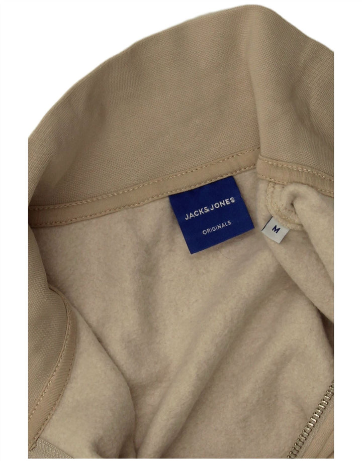 Jack & Jones Herren-Sweatshirt mit grafischem Reißverschluss, mittelbeige Baumwolle