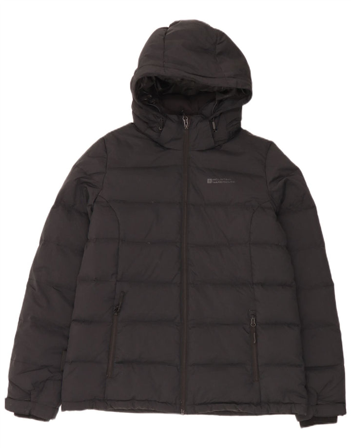 Mountain Warehouse Wattierte Damenjacke mit Kapuze, UK 14, Größe L, aus schwarzem Nylon