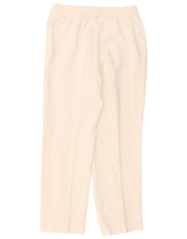Marks & Spencer Damen Freizeithose UK 14 Large W32 L29 Weiß kariert
