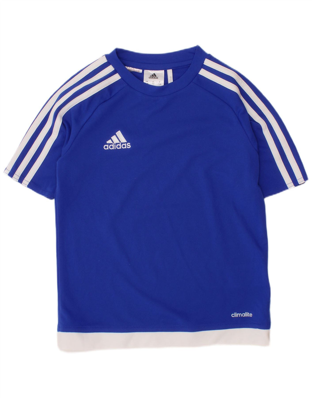 ADIDAS Jungen Climalite T-Shirt Top 7–8 Jahre Blauer Farbblock
